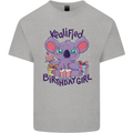 Koalified Birthday Girl 3rd 4th 5th 6th 7th 8th 9th Kids T-Shirt Childrens Sports Grey