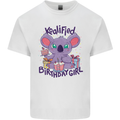 Koalified Birthday Girl 3rd 4th 5th 6th 7th 8th 9th Kids T-Shirt Childrens White