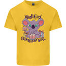 Koalified Birthday Girl 3rd 4th 5th 6th 7th 8th 9th Kids T-Shirt Childrens Yellow