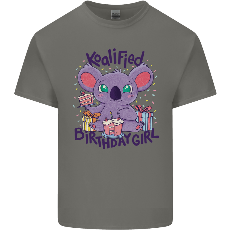 Koalified Birthday Girl 3rd 4th 5th 6th 7th 8th 9th Mens Cotton T-Shirt Tee Top Charcoal