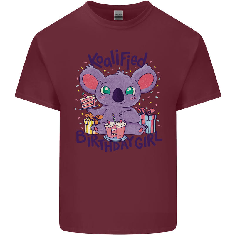 Koalified Birthday Girl 3rd 4th 5th 6th 7th 8th 9th Mens Cotton T-Shirt Tee Top Maroon