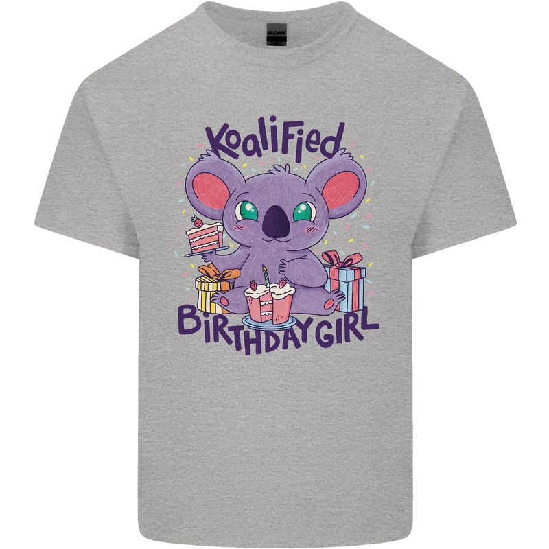 Koalified Birthday Girl 3rd 4th 5th 6th 7th 8th 9th Mens Cotton T-Shirt Tee Top Sports Grey