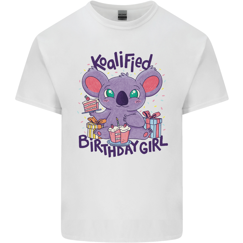 Koalified Birthday Girl 3rd 4th 5th 6th 7th 8th 9th Mens Cotton T-Shirt Tee Top White