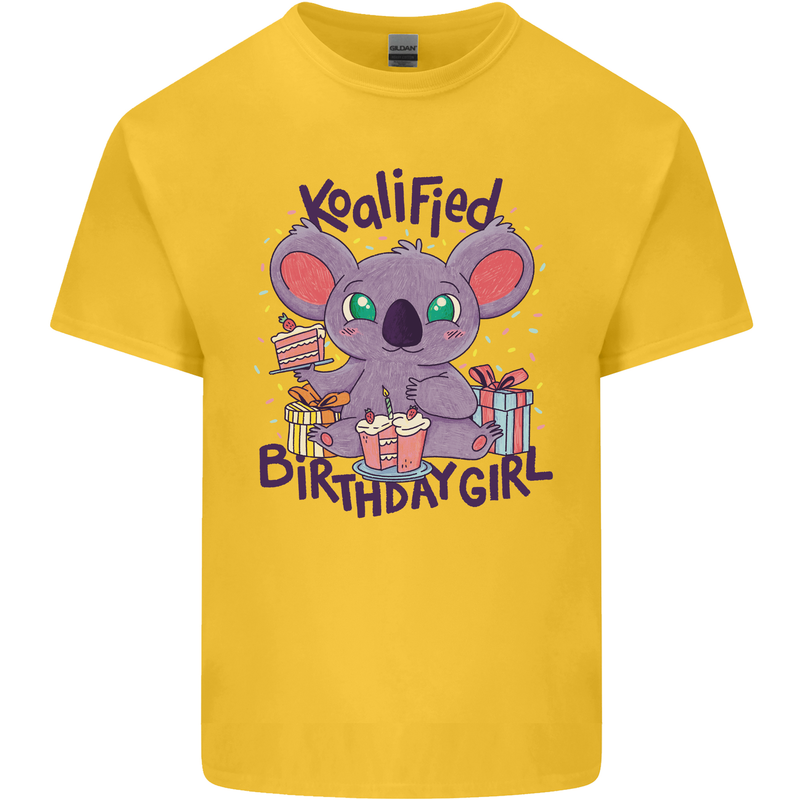 Koalified Birthday Girl 3rd 4th 5th 6th 7th 8th 9th Mens Cotton T-Shirt Tee Top Yellow