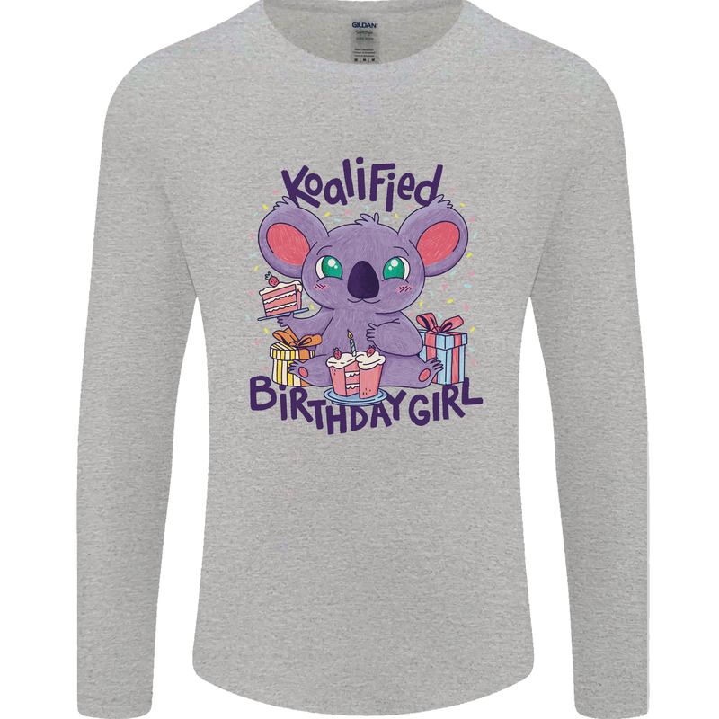 Koalified Birthday Girl 3rd 4th 5th 6th 7th 8th 9th Mens Long Sleeve T-Shirt Sports Grey