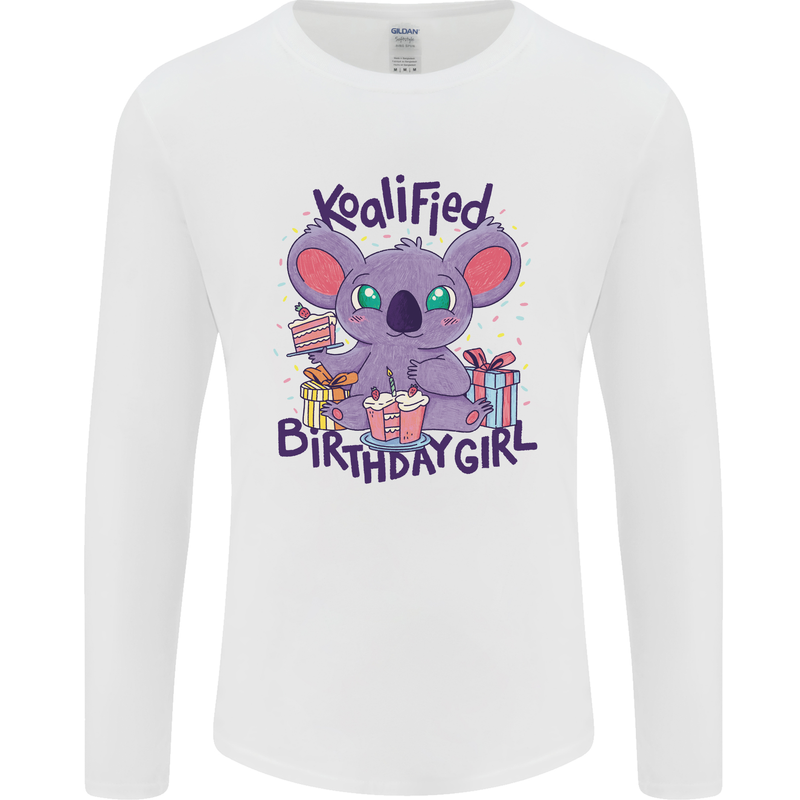 Koalified Birthday Girl 3rd 4th 5th 6th 7th 8th 9th Mens Long Sleeve T-Shirt White