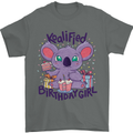 Koalified Birthday Girl 3rd 4th 5th 6th 7th 8th 9th Mens T-Shirt 100% Cotton Charcoal