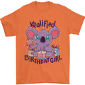 Koalified Birthday Girl 3rd 4th 5th 6th 7th 8th 9th Mens T-Shirt 100% Cotton Orange