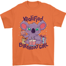 Koalified Birthday Girl 3rd 4th 5th 6th 7th 8th 9th Mens T-Shirt 100% Cotton Orange