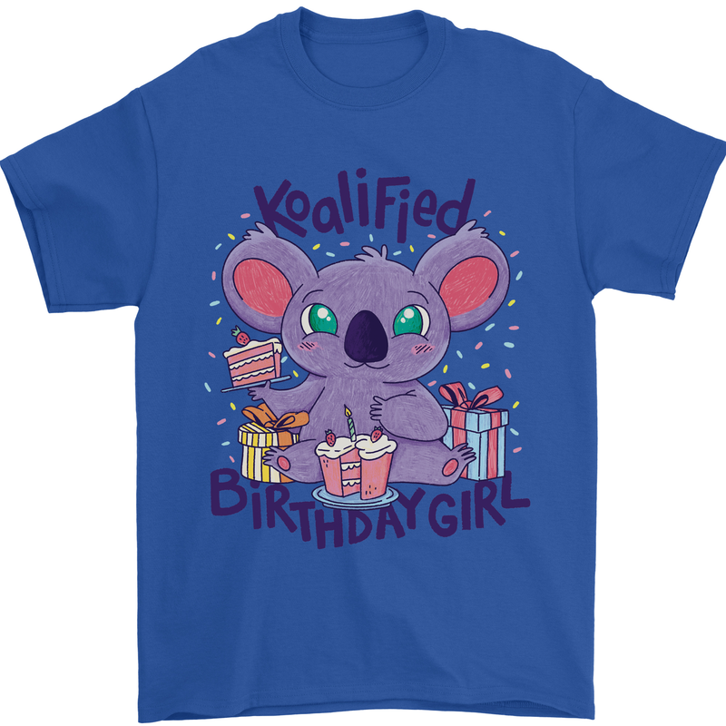 Koalified Birthday Girl 3rd 4th 5th 6th 7th 8th 9th Mens T-Shirt 100% Cotton Royal Blue