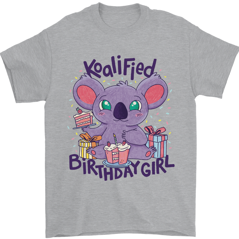 Koalified Birthday Girl 3rd 4th 5th 6th 7th 8th 9th Mens T-Shirt 100% Cotton Sports Grey