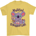 Koalified Birthday Girl 3rd 4th 5th 6th 7th 8th 9th Mens T-Shirt 100% Cotton Yellow