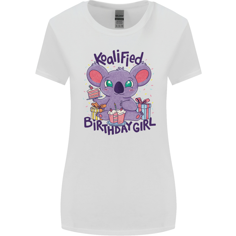 Koalified Birthday Girl 3rd 4th 5th 6th 7th 8th 9th Womens Wider Cut T-Shirt White