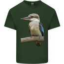 Kookaburra Kingfisher Ornathology Birdwatcher Mens Cotton T-Shirt Tee Top Forest Green