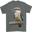Kookaburra Kingfisher Ornathology Birdwatcher Mens T-Shirt 100% Cotton Charcoal