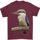 Kookaburra Kingfisher Ornathology Birdwatcher Mens T-Shirt 100% Cotton Maroon