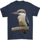 Kookaburra Kingfisher Ornathology Birdwatcher Mens T-Shirt 100% Cotton Navy Blue
