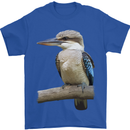 Kookaburra Kingfisher Ornathology Birdwatcher Mens T-Shirt 100% Cotton Royal Blue