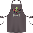 Kraken Release Me Octopus Cthulhu Squid Cotton Apron 100% Organic Dark Grey