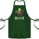 Kraken Release Me Octopus Cthulhu Squid Cotton Apron 100% Organic Forest Green