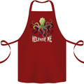 Kraken Release Me Octopus Cthulhu Squid Cotton Apron 100% Organic Maroon
