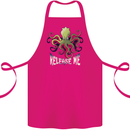 Kraken Release Me Octopus Cthulhu Squid Cotton Apron 100% Organic Pink