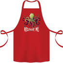 Kraken Release Me Octopus Cthulhu Squid Cotton Apron 100% Organic Red