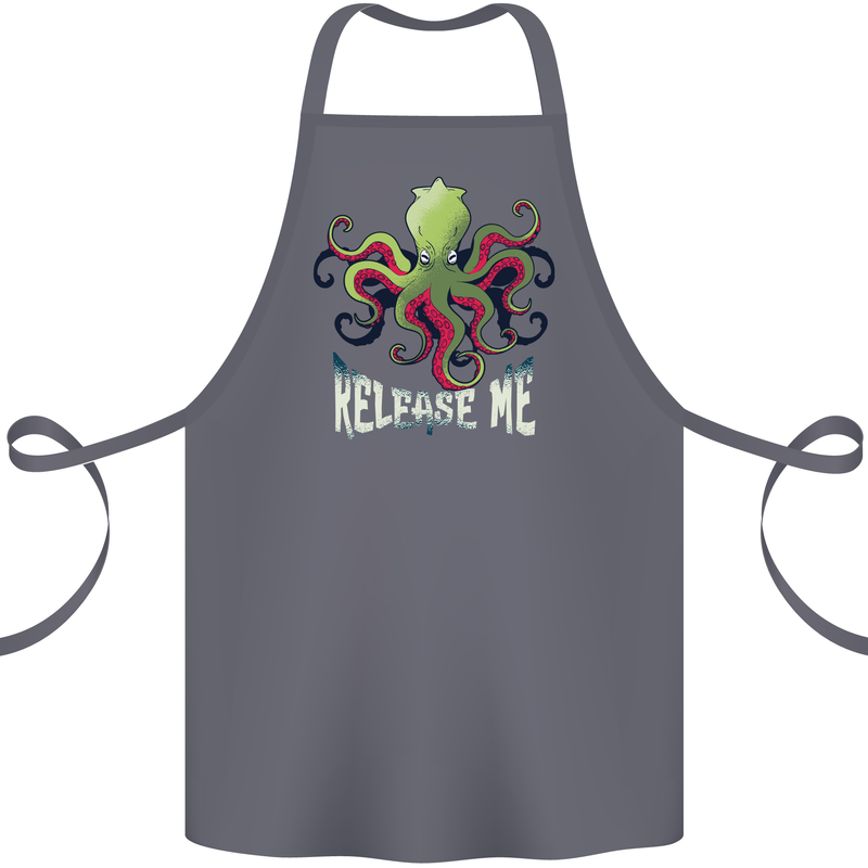 Kraken Release Me Octopus Cthulhu Squid Cotton Apron 100% Organic Steel