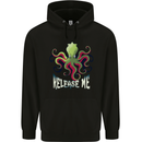 Kraken Release Me Octopus Cthulhu Squid Mens 80% Cotton Hoodie Black