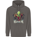 Kraken Release Me Octopus Cthulhu Squid Mens 80% Cotton Hoodie Charcoal