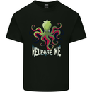 Kraken Release Me Octopus Cthulhu Squid Mens Cotton T-Shirt Tee Top Black