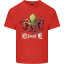 Kraken Release Me Octopus Cthulhu Squid Mens Cotton T-Shirt Tee Top Red