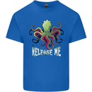 Kraken Release Me Octopus Cthulhu Squid Mens Cotton T-Shirt Tee Top Royal Blue