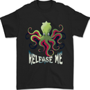 Kraken Release Me Octopus Cthulhu Squid Mens T-Shirt 100% Cotton Black