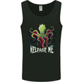 Kraken Release Me Octopus Cthulhu Squid Mens Vest Tank Top Black