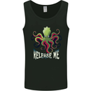 Kraken Release Me Octopus Cthulhu Squid Mens Vest Tank Top Black