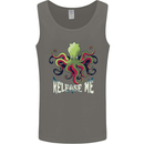 Kraken Release Me Octopus Cthulhu Squid Mens Vest Tank Top Charcoal