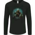 Kraken Under the Ocean Cthulhu Poseidon Mens Long Sleeve T-Shirt Black
