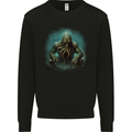 Kraken Under the Ocean Cthulhu Poseidon Mens Sweatshirt Jumper Black