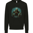 Kraken Under the Ocean Cthulhu Poseidon Mens Sweatshirt Jumper Black