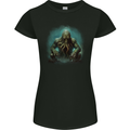 Kraken Under the Ocean Cthulhu Poseidon Womens Petite Cut T-Shirt Black