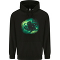 Kraken and Ship Childrens Kids Hoodie Black