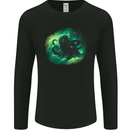 Kraken and Ship Mens Long Sleeve T-Shirt Black