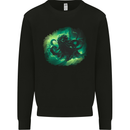 Kraken and Ship Mens Sweatshirt Jumper Black