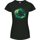 Kraken and Ship Womens Petite Cut T-Shirt Black