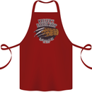 Krugers Barber Shop Funny Halloween Cotton Apron 100% Organic Maroon