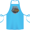 Krugers Barber Shop Funny Halloween Cotton Apron 100% Organic Turquoise