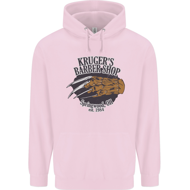 Krugers Barber Shop Funny Halloween Mens 80% Cotton Hoodie Light Pink