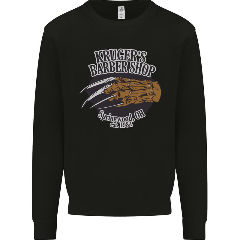 Krugers Barber Shop Funny Halloween Mens Sweatshirt Jumper Black