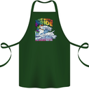 LGBT Live With Pride Unicorn Gay Pride Awareness Cotton Apron 100% Organic Forest Green